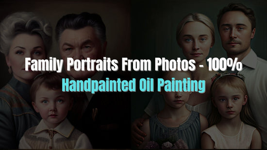 Family Portraits From Photos - 100% Hand Painted Oil Painting - www.paintshots.com
